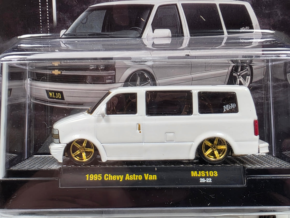 M2 MACHINES - MiJo SLOW AND LOW - 1995 CHEVY ASTRO VAN - WHITE - CHASE MJS103