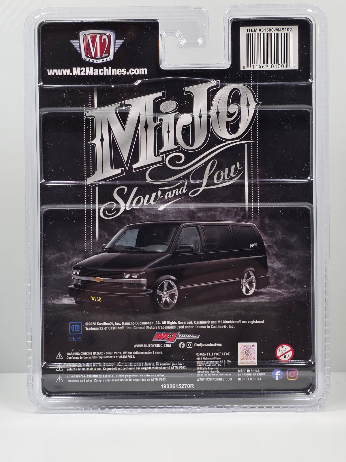 M2 MACHINES - MiJo SLOW AND LOW - 1995 CHEVY ASTRO VAN - BLACK - CHASE MJS102