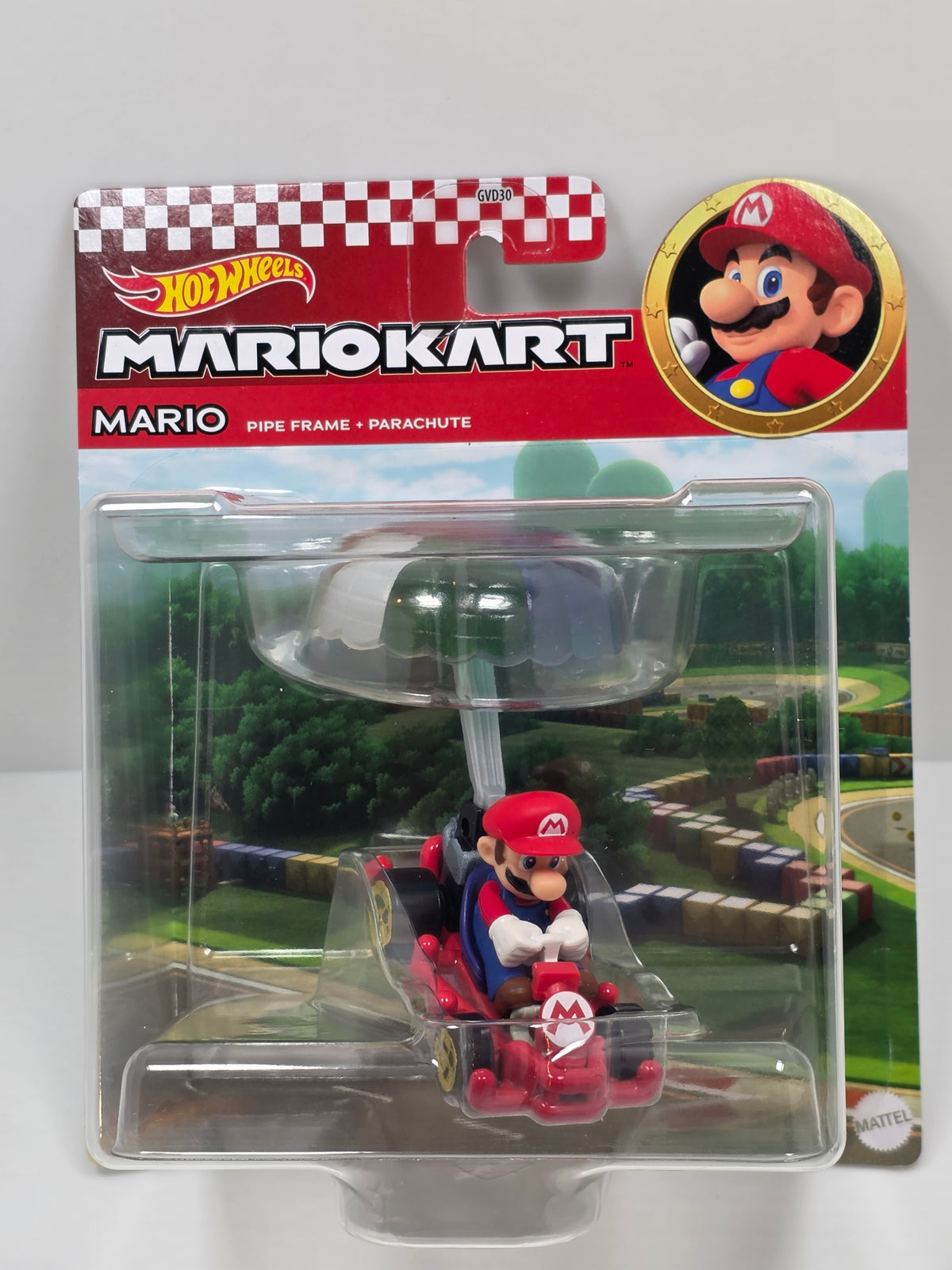 HOT WHEELS MARIO KART - MARIO - PIPE FRAME - PARACHUTE - NEW