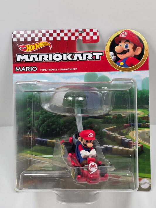 HOT WHEELS MARIO KART - MARIO - PIPE FRAME - PARACHUTE - NEW