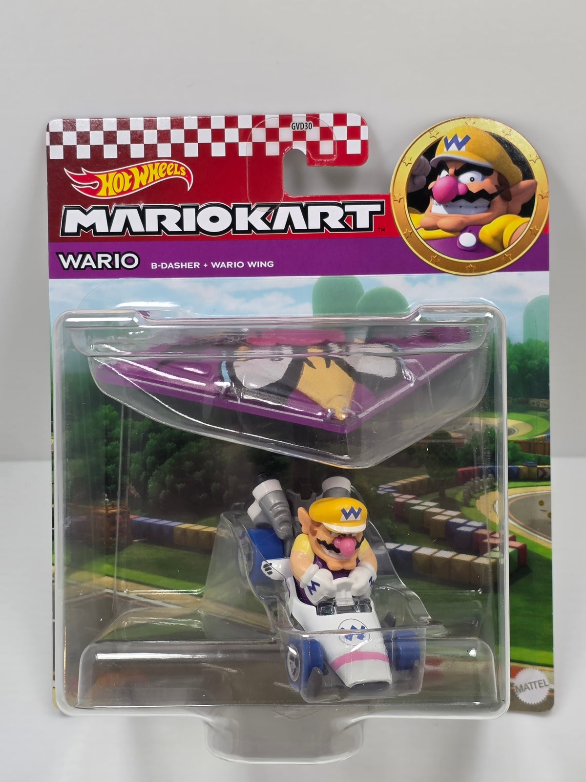 HOT WHEELS MARIO KART - WARIO - B-DASHER - WARIO WING - NEW