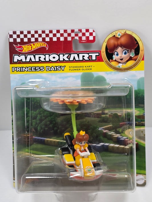 HOT WHEELS MARIO KART - PRINCESS DAISY - STANDARD KART - FLOWER GLIDER - NEW