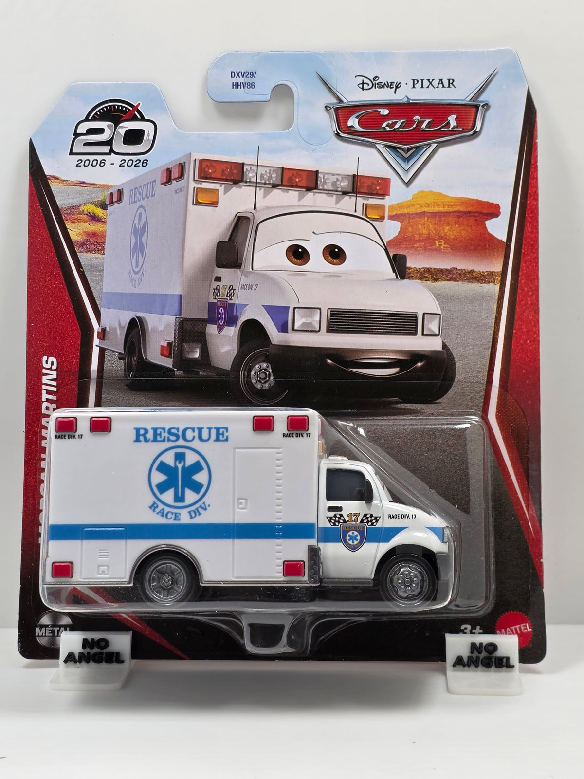 DISNEY PIXAR CARS - MORGAN MARTINS  - AMBULANCE - 20th ANNIVERSARY PACK - NEW