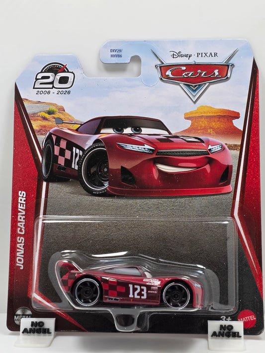 DISNEY PIXAR CARS - JONAS CARVER #123 - NO STALL  - 20th ANNIVERSARY PACK - NEW
