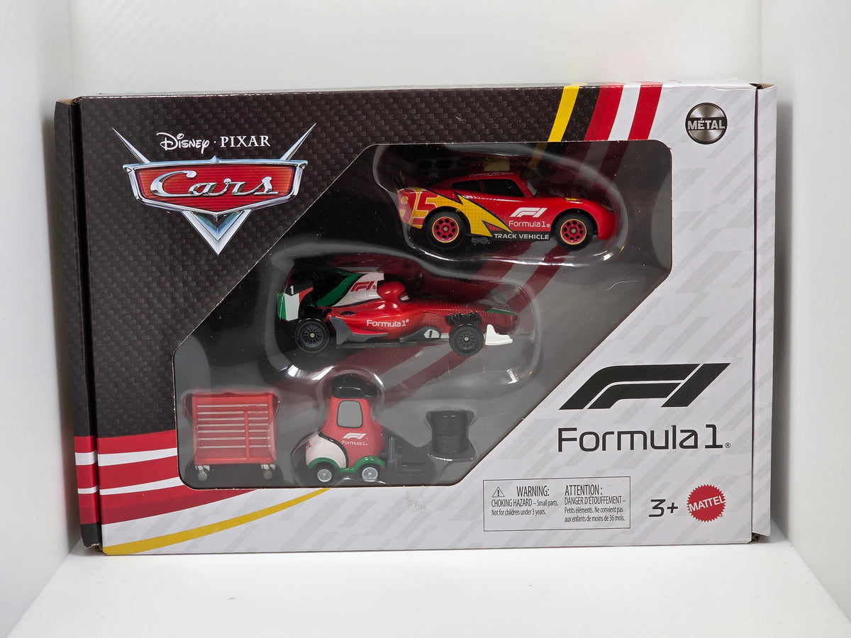 DISNEY PIXAR CARS X FORMULA 1 F1 DIECAST SET 3 PACK - BRAND NEW & SEALED