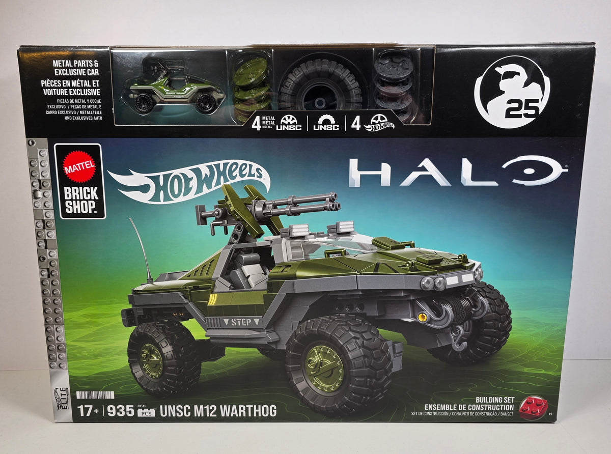 MATTEL BRICK SHOP HOT WHEELS - HALO UNSC M12 WARTHOG VEHICLE - NEW