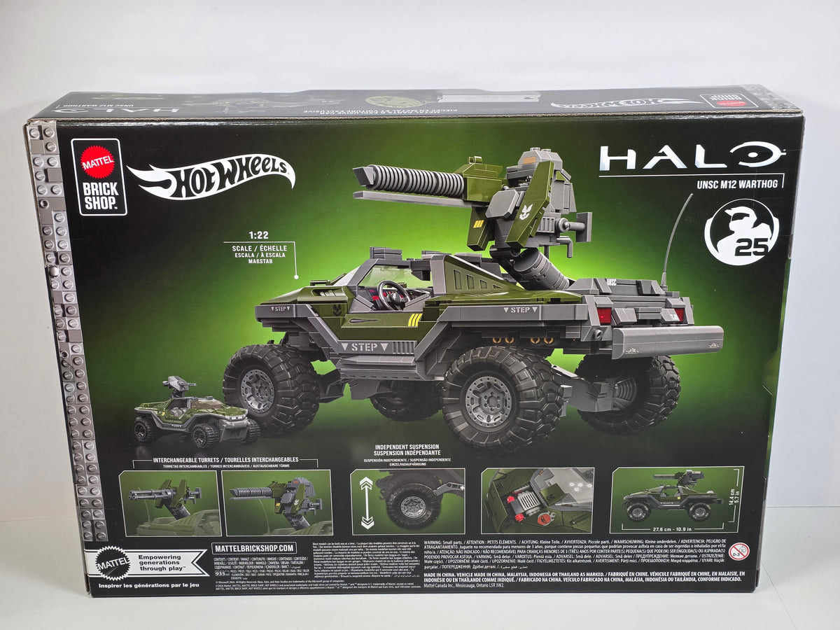 MATTEL BRICK SHOP HOT WHEELS - HALO UNSC M12 WARTHOG VEHICLE - NEW