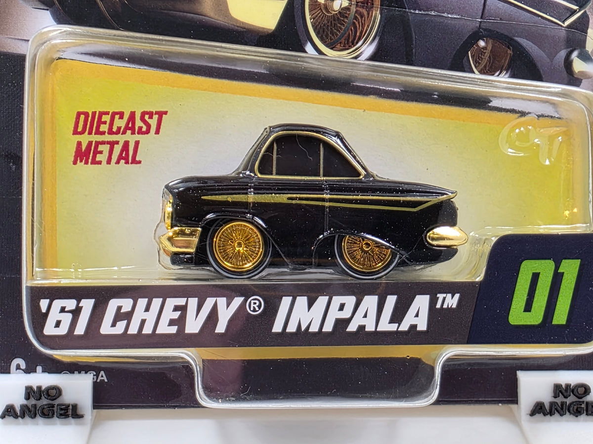 CAR TUNED - MGA -SERIES 12 - '61 CHEVY IMPALA  - BLACK & GOLD #01 - NEW