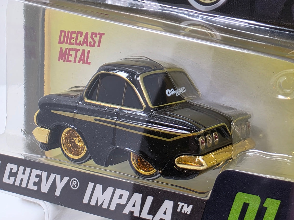 CAR TUNED - MGA -SERIES 12 - '61 CHEVY IMPALA  - BLACK & GOLD #01 - NEW