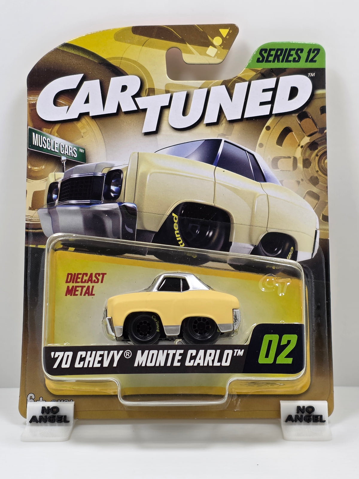 CAR TUNED - MGA -SERIES 12 - '70 CHEVY MONTE CARLO - CREAM & SILVER  #02 - NEW