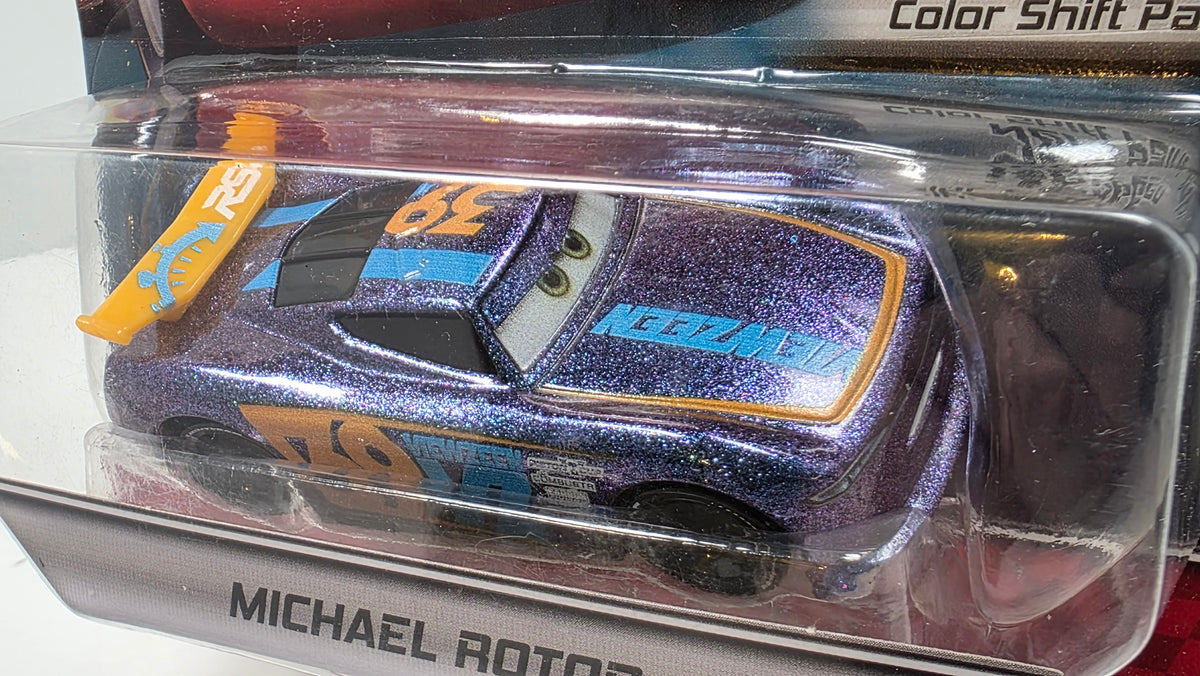 DISNEY PIXAR CAR - RS 24H ENDURANCE RACE - MICHAEL ROTOR - COLOR SHIFT PAINT JOB