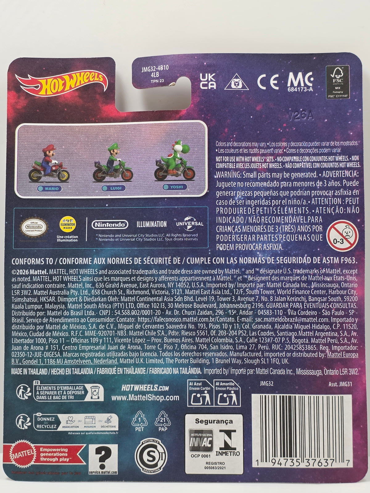 HOT WHEELS MARIO THE SUPER MARIO GALAXY MOVIE MOTOCROSS NEW 2026 -JMG32