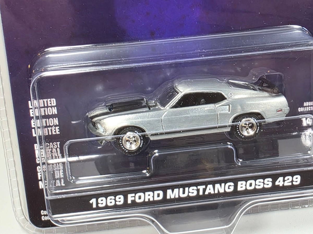 GREENLIGHT LIMITED EDITION - JOHN WICK -1969 FORD MUSTANG BOSS 429 - RAW CHASE AND CHROME VERSIONS