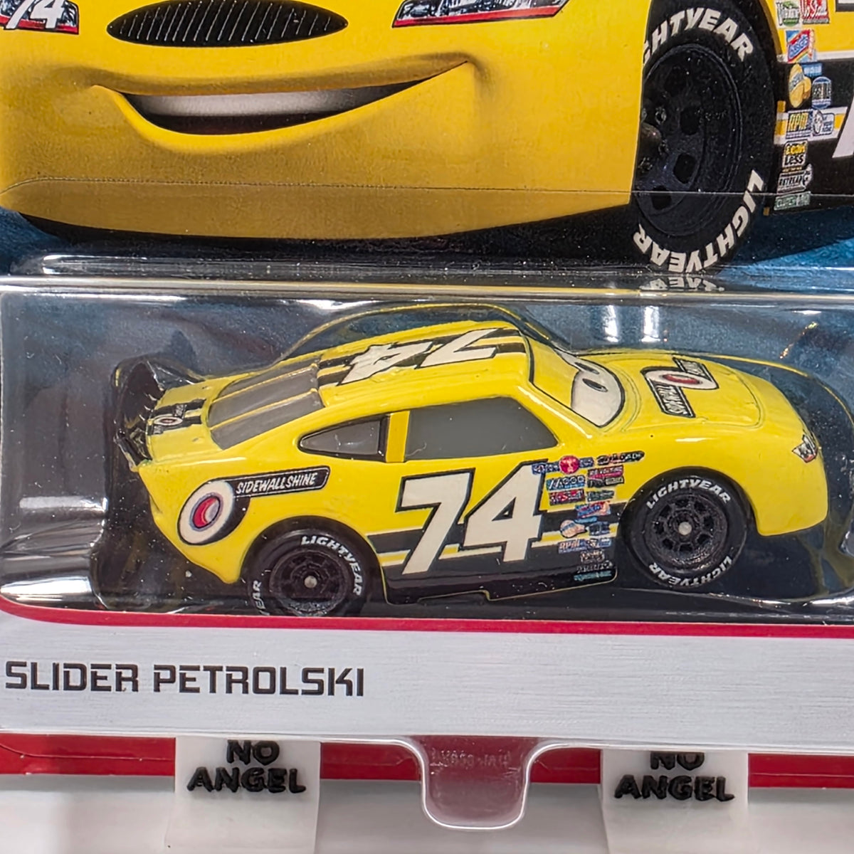 DISNEY PIXAR CARS - SLIDER PETROLSKI SIDEWALL SHINE #74 - DINOCO 400 - 2019 NEW