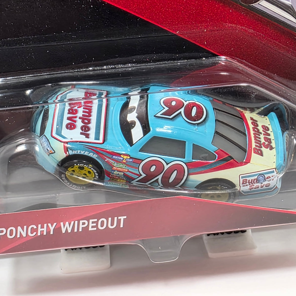 DISNEY PIXAR CARS - PONCHY WIPEOUT - BUMPER SAVE - #90 BLACK EYELIDS  - 2017 NEW