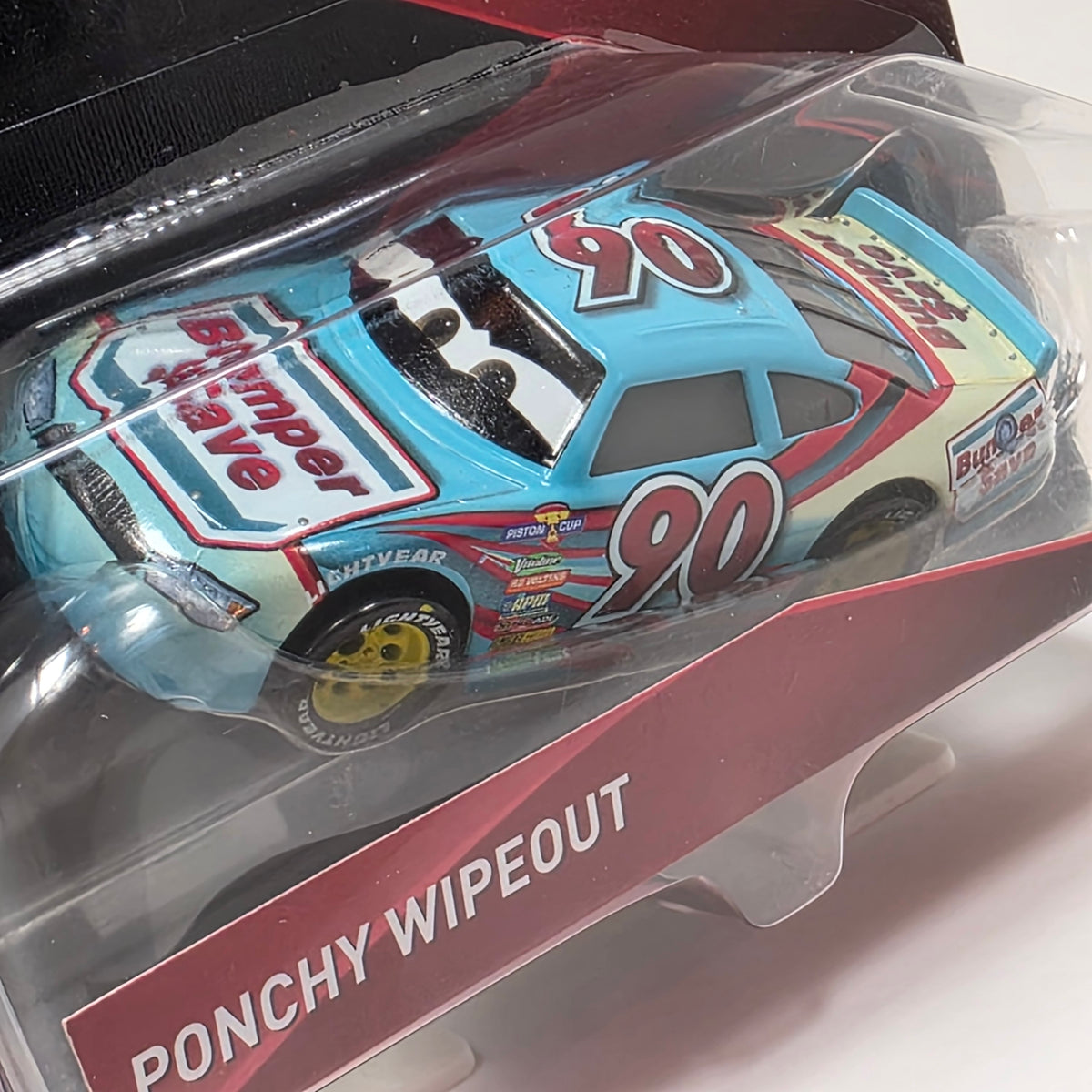 DISNEY PIXAR CARS - PONCHY WIPEOUT - BUMPER SAVE - #90 BLACK EYELIDS  - 2017 NEW