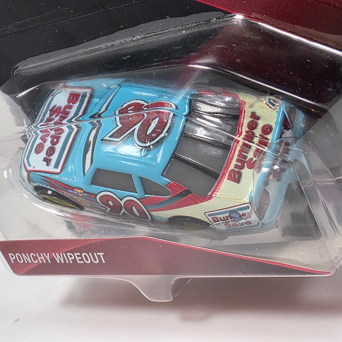 DISNEY PIXAR CARS - PONCHY WIPEOUT - BUMPER SAVE - #90 BLACK EYELIDS  - 2017 NEW