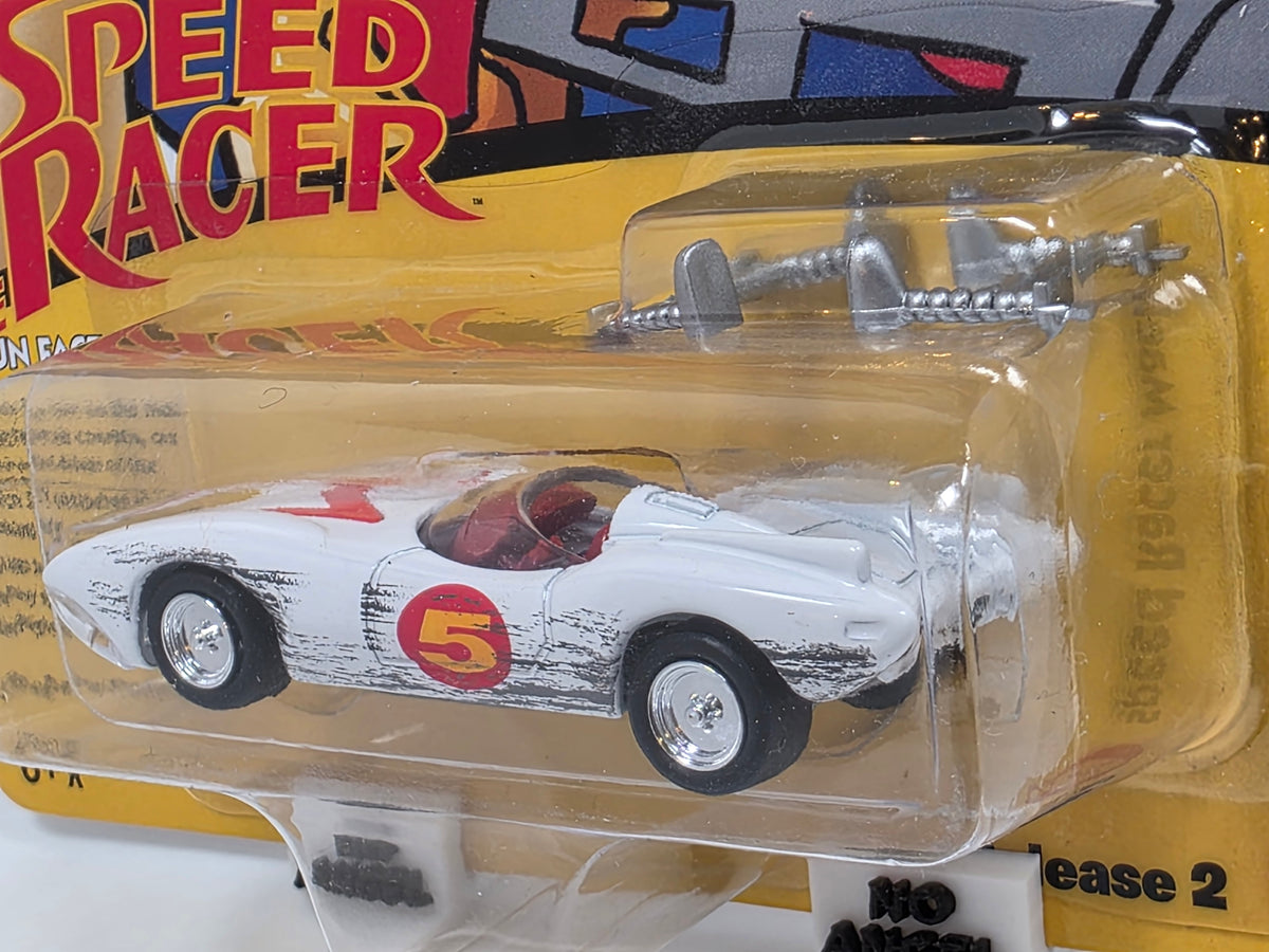 Johnny Lightning - SPEED RACER - RACE WORN MACH 5 & Go Mifune FIGURE - JLPC004 1/64 SCALE