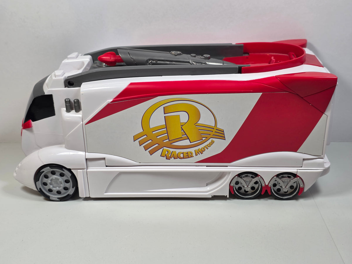 Hot Wheels Speed Racer Mach 6 & Battle Rig Transporter Playset M4210 PRE OWNED