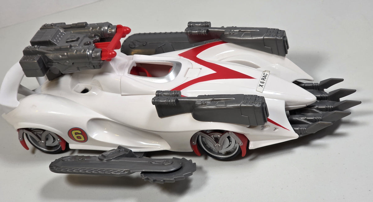 Hot Wheels Speed Racer Mach 6 & Battle Rig Transporter Playset M4210 PRE OWNED