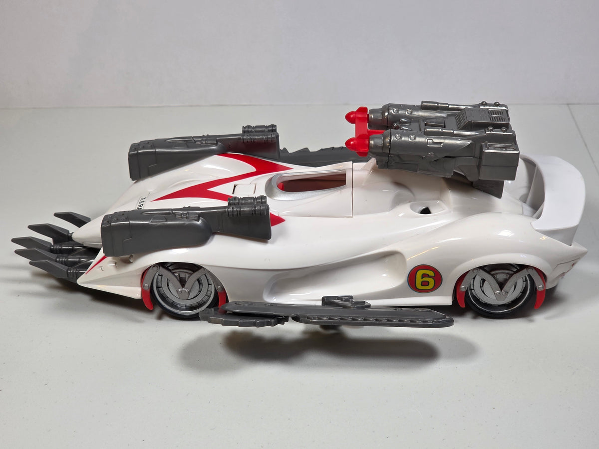 Hot Wheels Speed Racer Mach 6 & Battle Rig Transporter Playset M4210 PRE OWNED
