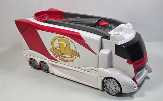 Hot Wheels Speed Racer Mach 6 & Battle Rig Transporter Playset M4210 PRE OWNED