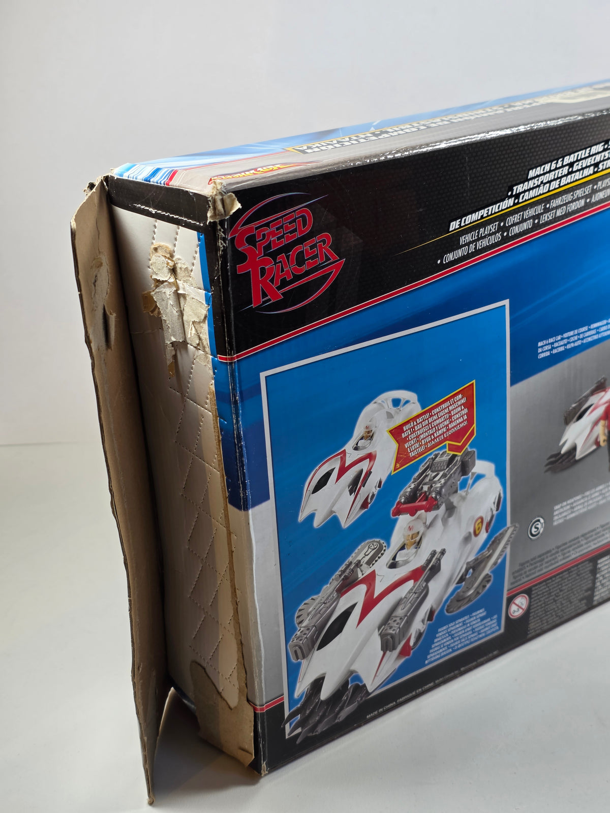 Hot Wheels Speed Racer Mach 6 & Battle Rig Transporter Playset M4210 PRE OWNED   - Open Box