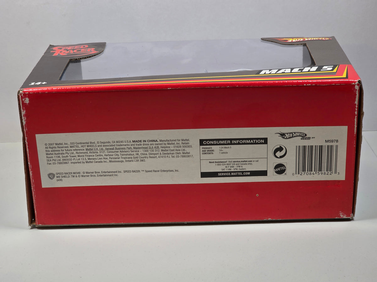HOT WHEELS - SPEED RACER - MACH 5 - M5978 2008 - 1/24 SCALE - PREOWNED