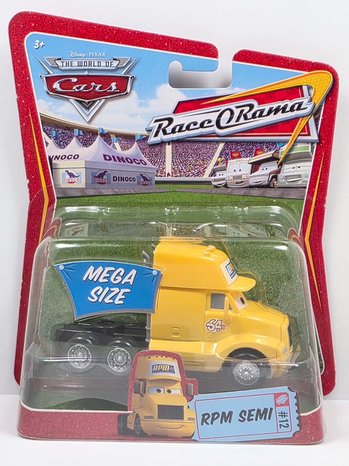 DISNEY PIXAR CARS - THE WORLD OF CARS - RPM SEMI - YELLOW - 2009 - NEW