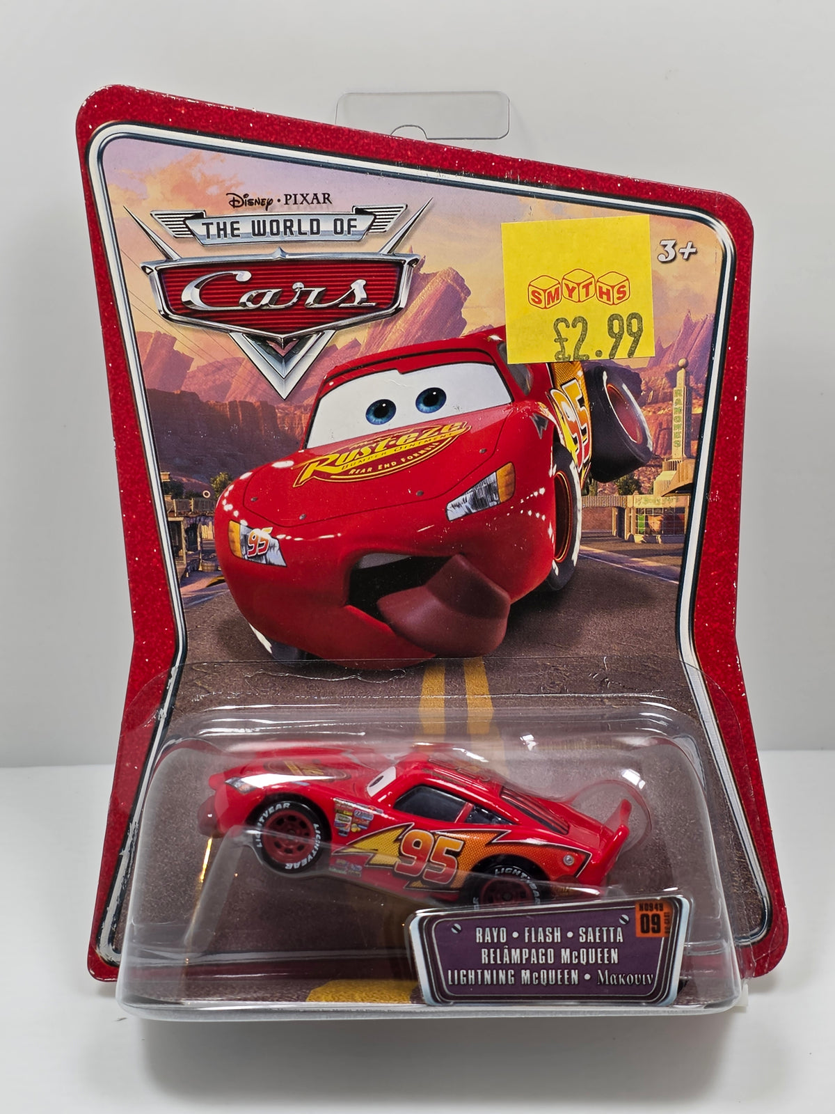 DISNEY PIXAR CARS - THE WORLD OF CARS - TONGUE LIGHTNING MCQUEEN - 2008 - NEW