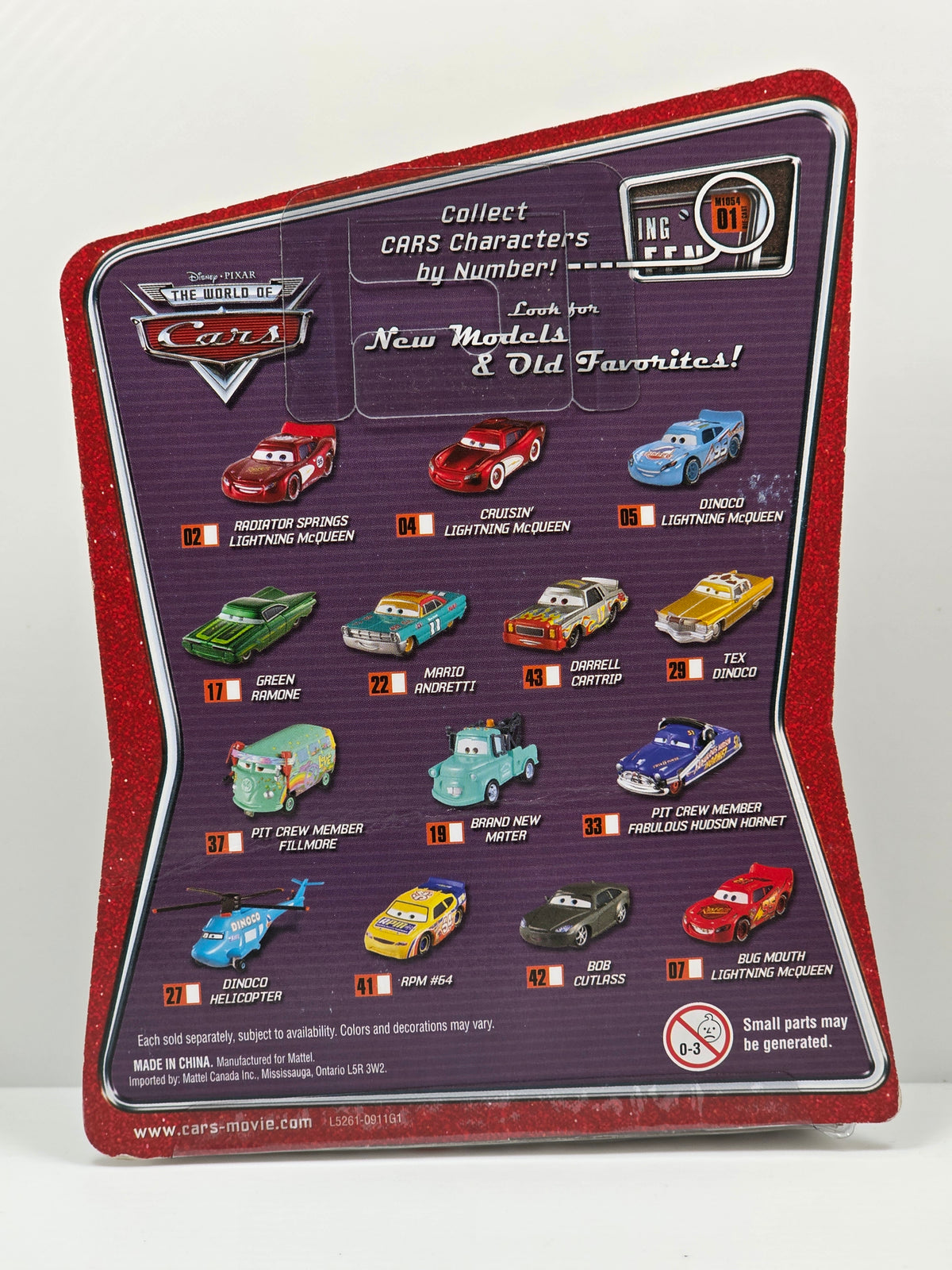 DISNEY PIXAR CARS - THE WORLD OF CARS - DINOCO LIGHTNING MCQUEEN - 2008 - NEW