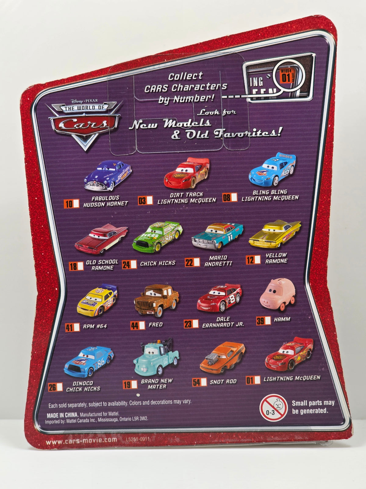 DISNEY PIXAR CARS - THE WORLD OF CARS - LIGHTNING MCQUEEN - 2008 - NEW