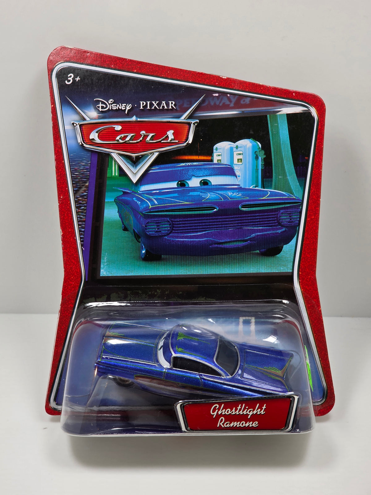DISNEY PIXAR CARS - THE WORLD OF CARS - GHOSTLIGHT RAMONE - DARK BLUE - 2007 - NEW