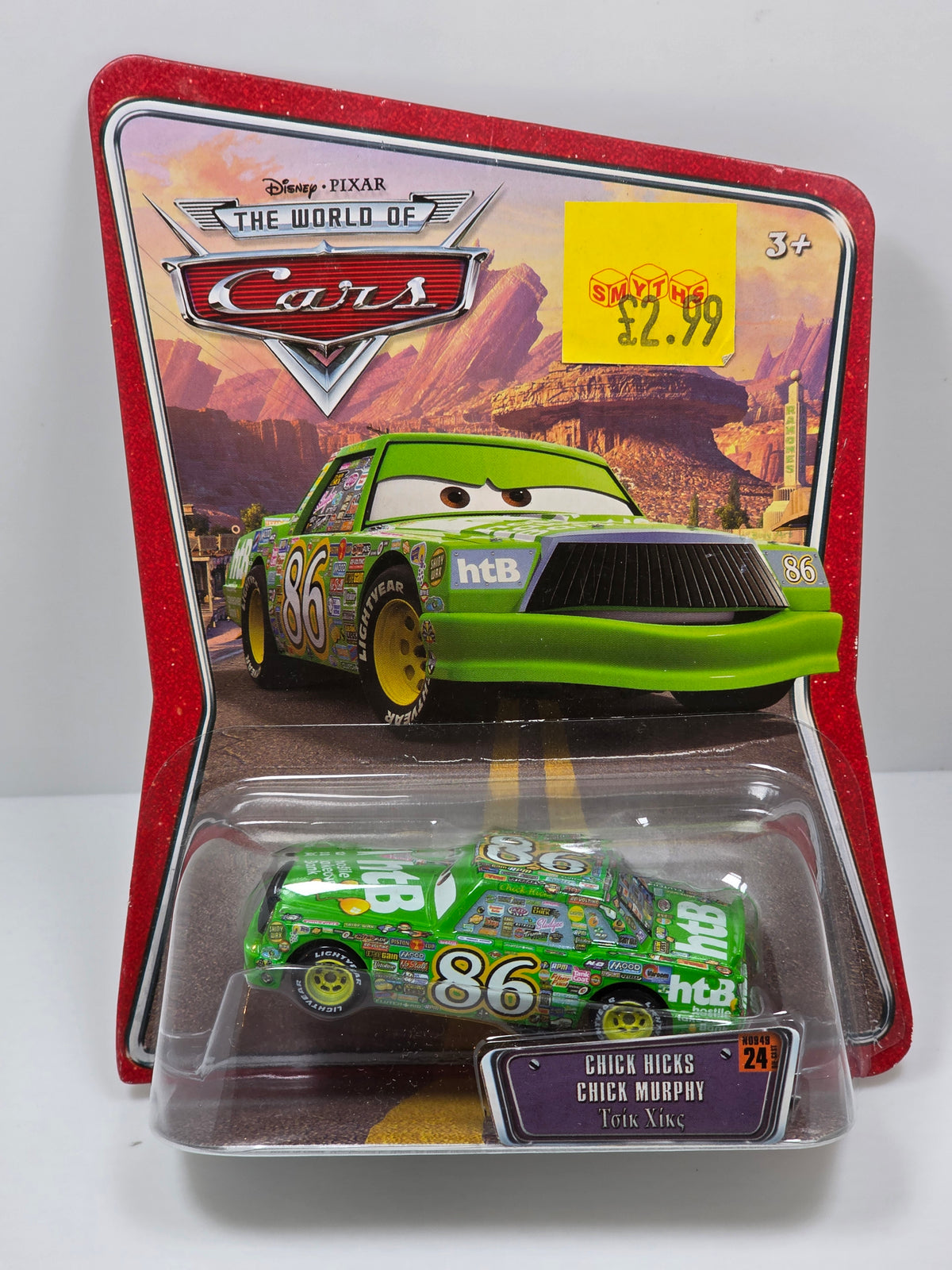DISNEY PIXAR CARS - THE WORLD OF CARS - CHICK HICKS - HTB #86 - 2008 - NEW