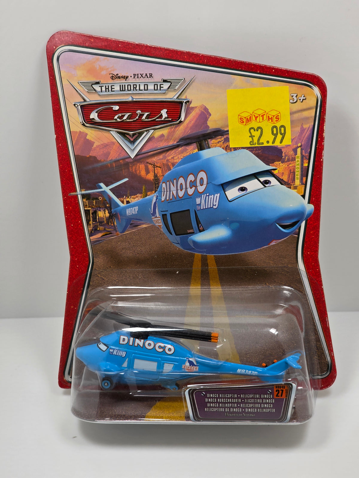 DISNEY PIXAR CARS - THE WORLD OF CARS - DINOCO HELICOPTER  - 2008 - NEW