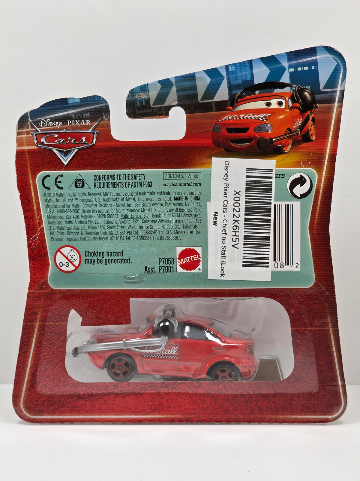 DISNEY PIXAR CARS - ROMAN DUNES NO STALL PIT CREW CHIEF - MOVING EYES - 2010 - NEW