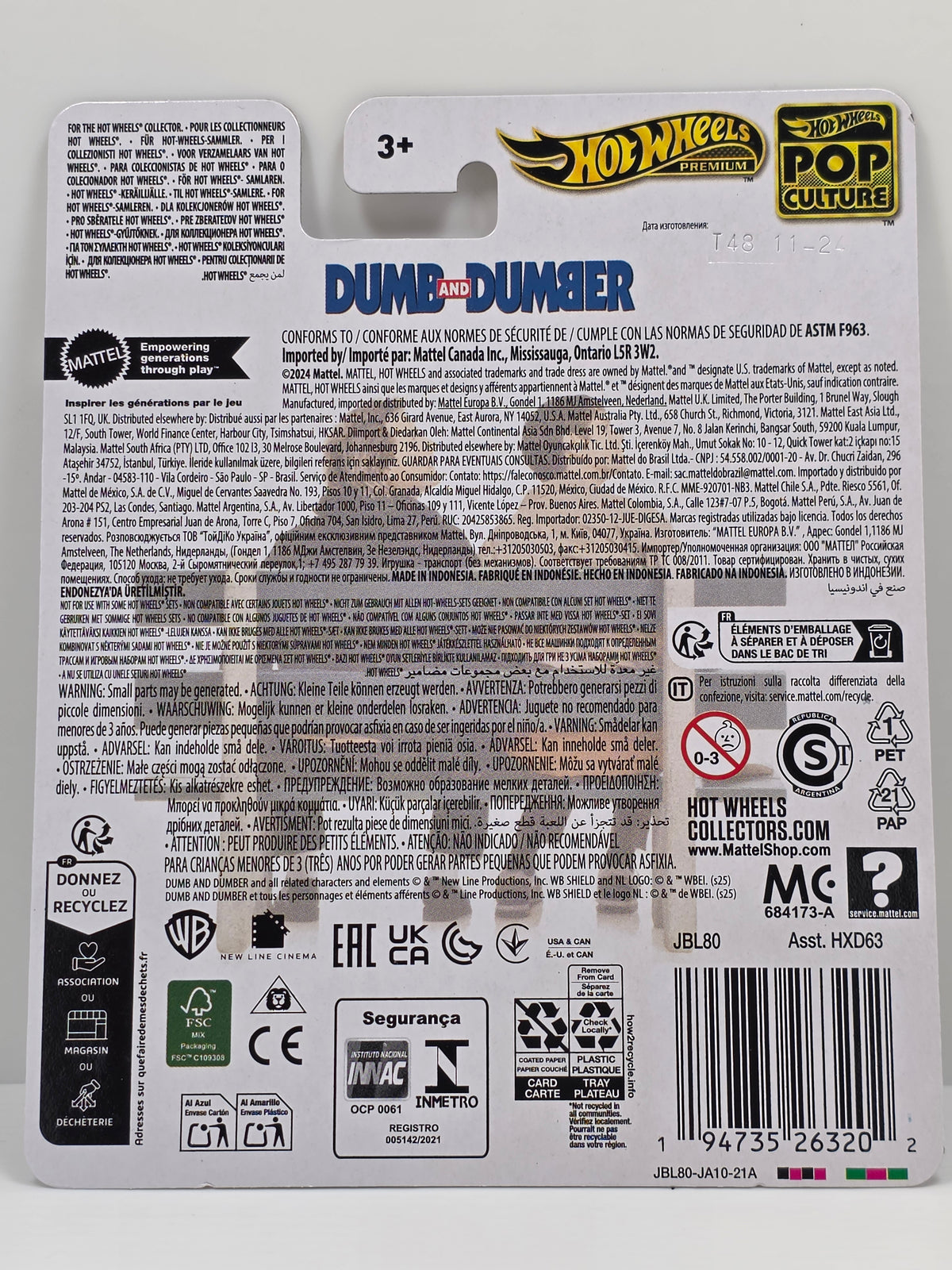 HOT WHEELS PREMIUM POP CULTURE - DUMBER AND DUMBER - MUTTS CUTTS VAN - NEW