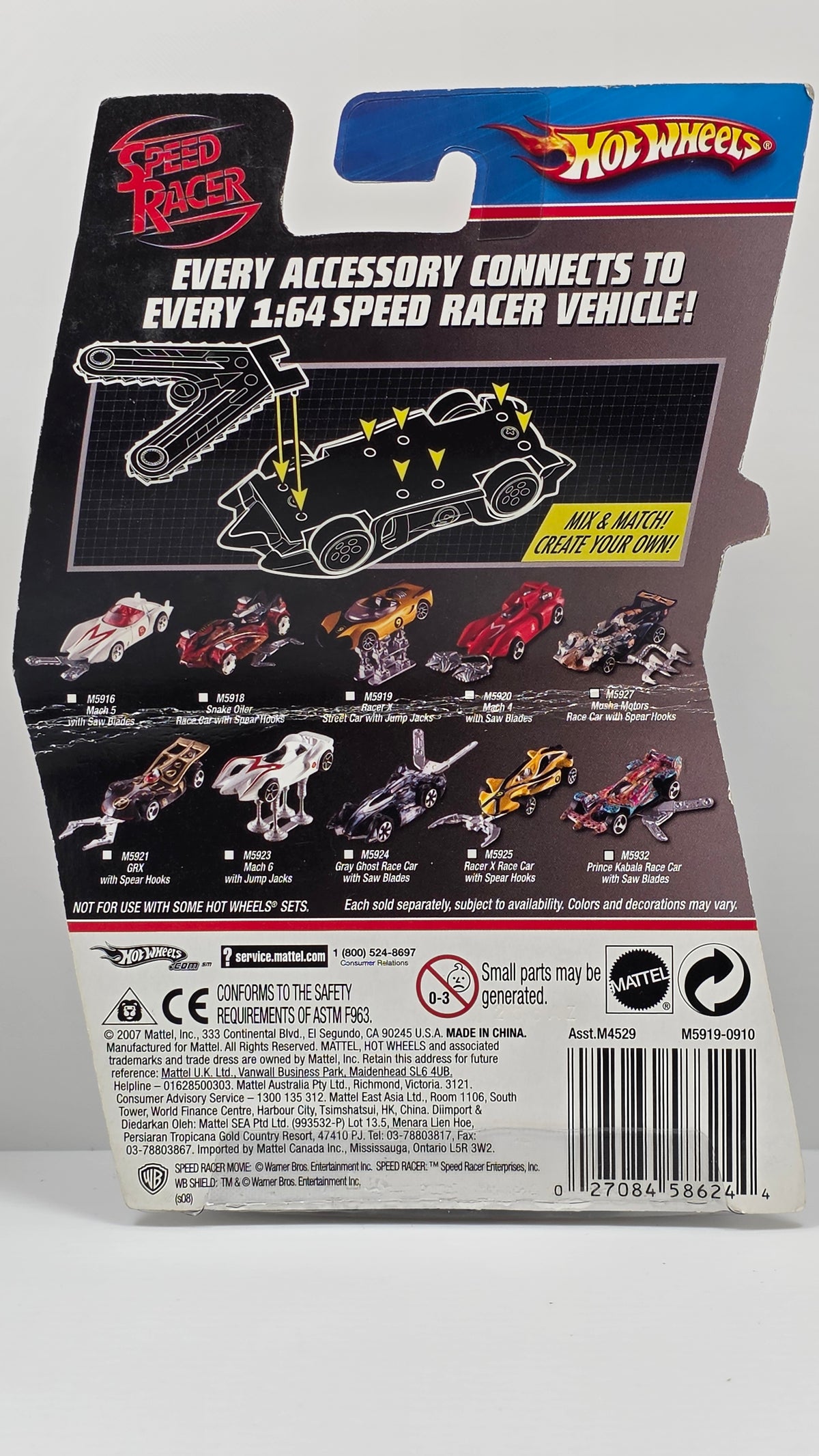 HOT WHEELS - SPEED RACER - RACER X #9 STREET CAR JUMP JACKS - M5919 2008 - NEW