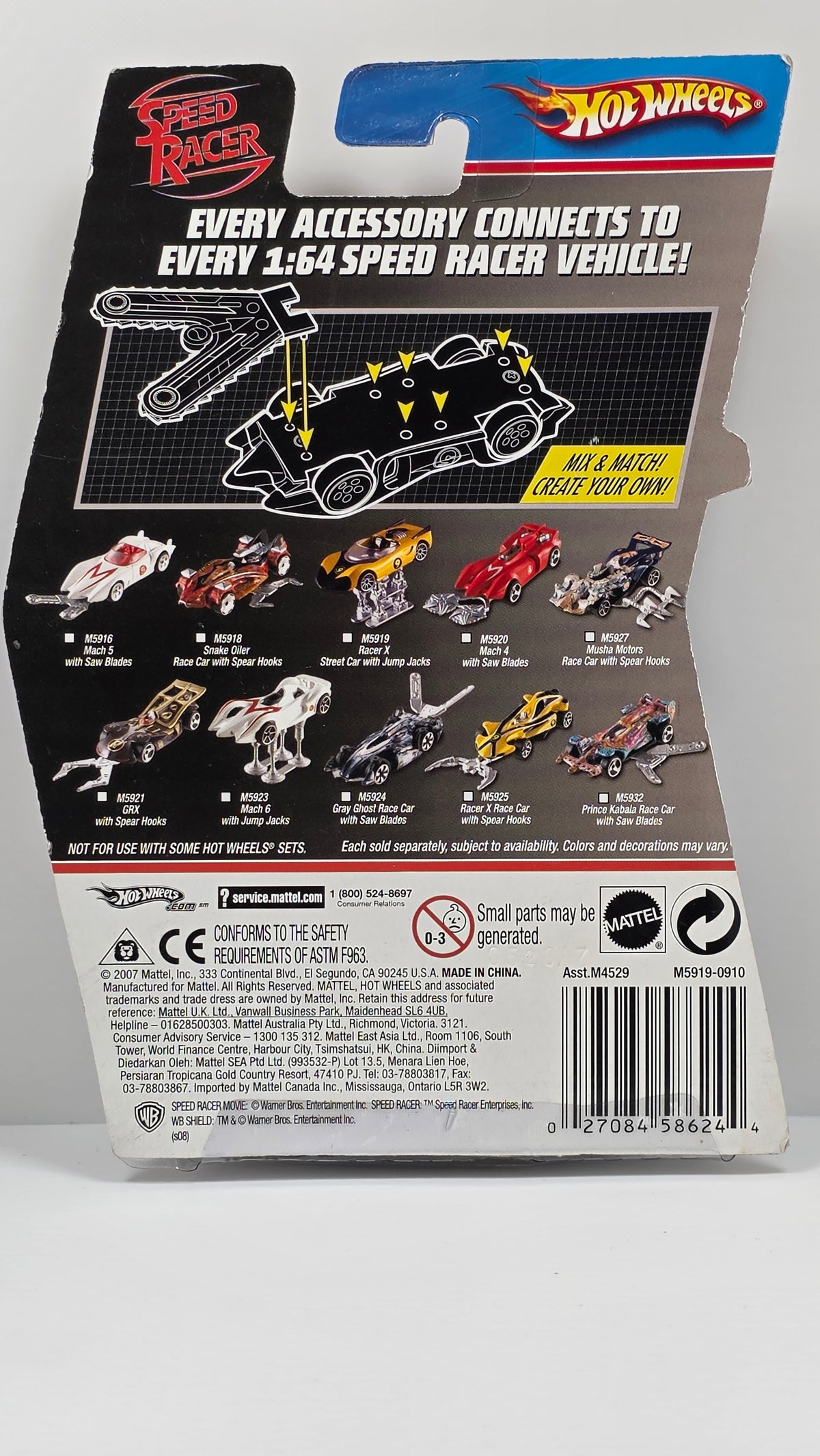 HOT WHEELS - SPEED RACER - RACER X #9 STREET CAR JUMP JACKS - M5919 2008 - NEW