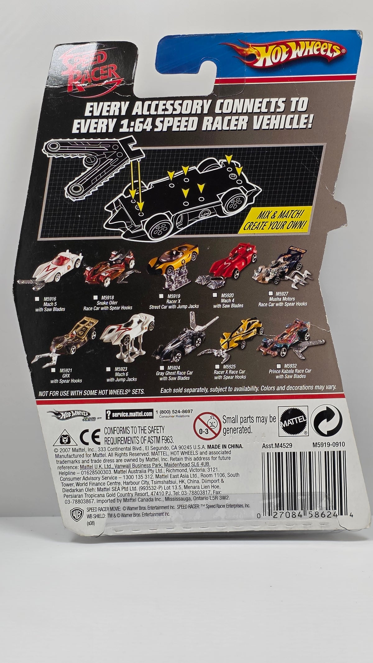 HOT WHEELS - SPEED RACER - RACER X #9 STREET CAR JUMP JACKS - M5919 2008 - NEW