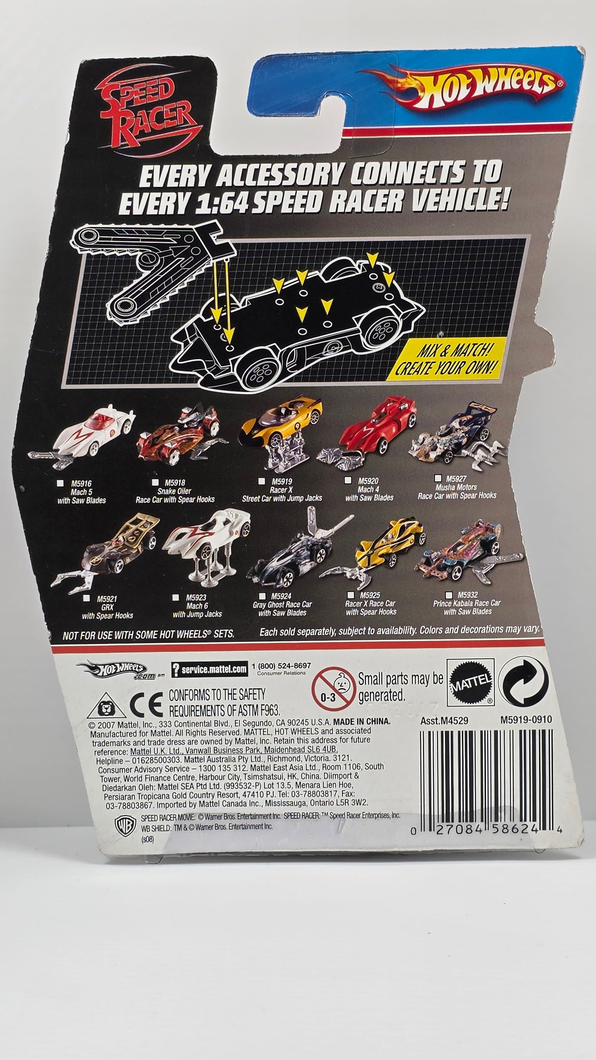 HOT WHEELS - SPEED RACER - RACER X #9 STREET CAR JUMP JACKS - M5919 2008 - NEW