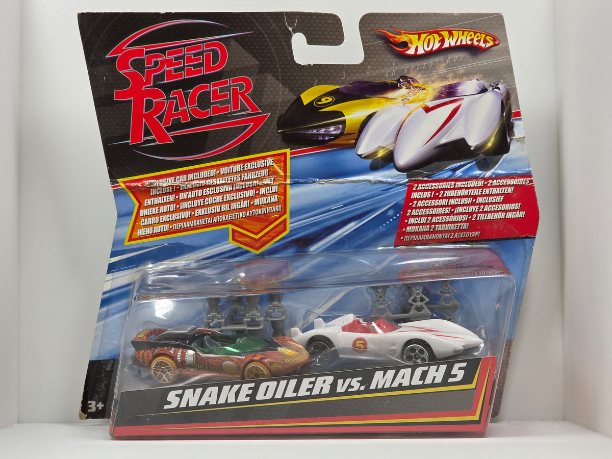 HOT WHEELS - SPEED RACER - SNAKE OILER Vs MACH 5 - M5982 2008 - NEW