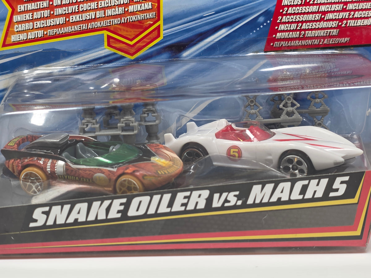 HOT WHEELS - SPEED RACER - SNAKE OILER Vs MACH 5 - M5982 2008 - NEW