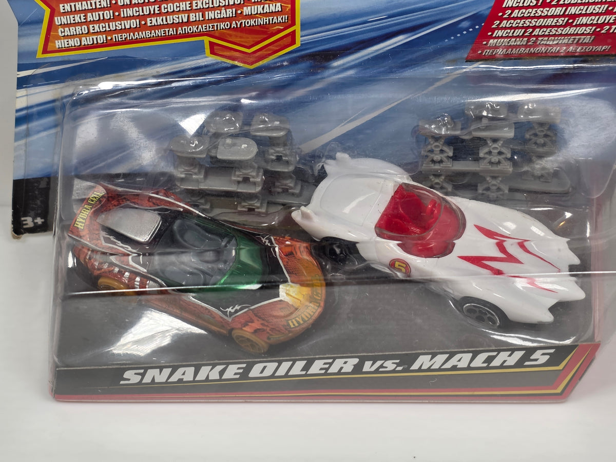 HOT WHEELS - SPEED RACER - SNAKE OILER Vs MACH 5 - M5982 2008 - NEW