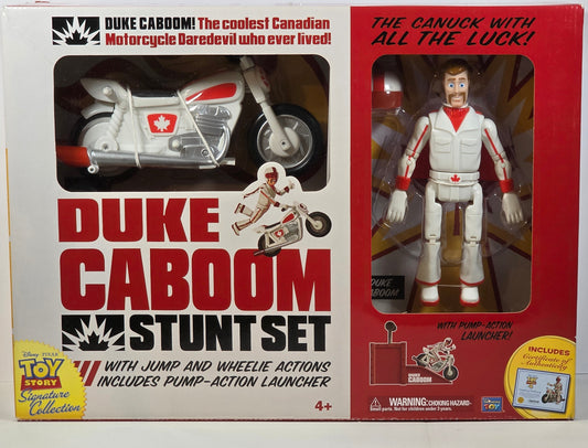 DISNEY PIXAR TOY STORY SIGNATURE COLLECTION DUKE CABOOM STUNT SET THINKWAY TOYS