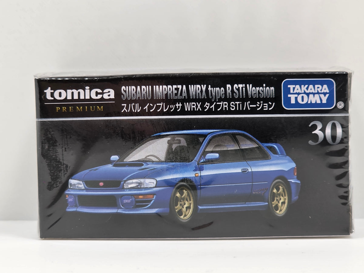 TOMICA PREMIUM - SUBARU IMPREZA WRX TYPE R STI  - 30 - BLUE - 1/61 SCALE - NEW