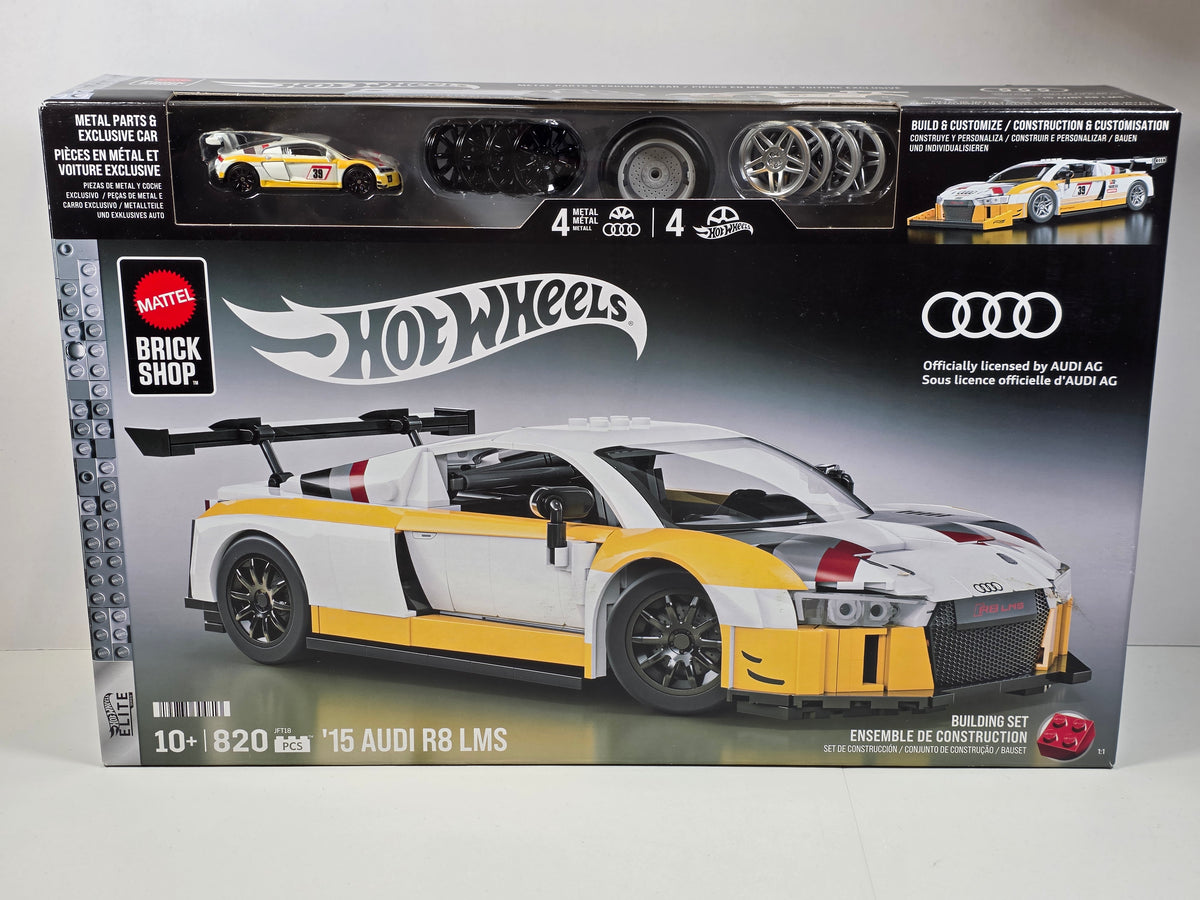 MATTEL BRICK SHOP HOT WHEELS - '15 Audi R8 LMS - 1/16 SCALE  - NEW