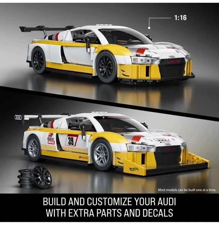 MATTEL BRICK SHOP HOT WHEELS - '15 Audi R8 LMS - 1/16 SCALE  - NEW