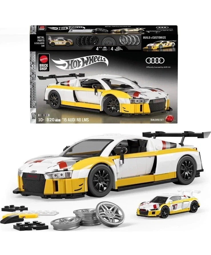 MATTEL BRICK SHOP HOT WHEELS - '15 Audi R8 LMS - 1/16 SCALE  - NEW