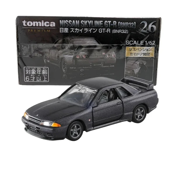 TOMICA PREMIUM - NISSAN SKYLINE GT-R BNR32 - 26 - GREY - 1/62 SCALE - NEW
